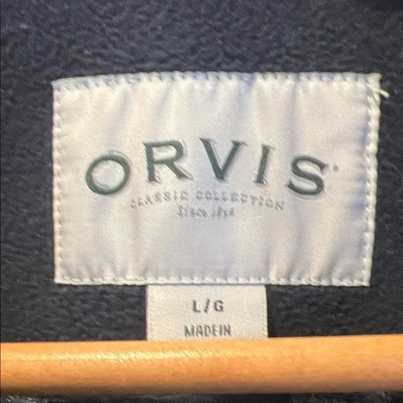 Orvis Orvis Navy and Teal Blue Flannel Shirt Lightweight Jackets Size L - Picture 2 of 7